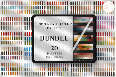 Procreate Color Palette Bundle. 20 in 1 Color Swatches