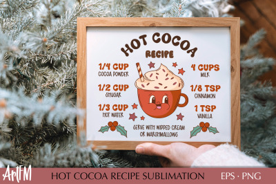 Hot Chocolate Sublimation Print | Hot Cocoa Recipe PNG