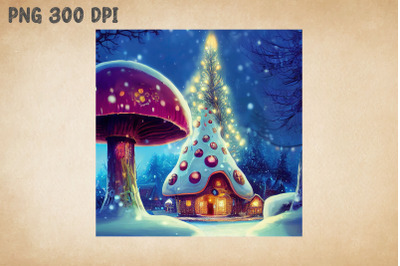 Happy Christmas Mushroom Town