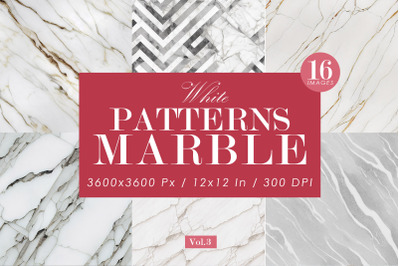 White Marble Stone Patterns Set 3
