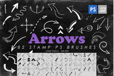 82 Arrows Photoshop Stamp Brushes