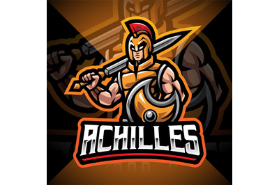 Achilles greek esport mascot logo design