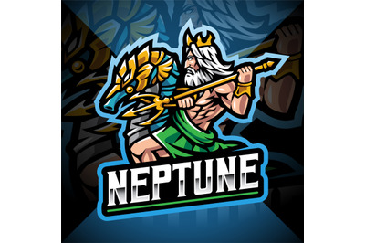 Neptune god esport mascot logo design