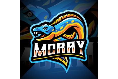 Moray esport mascot logo design