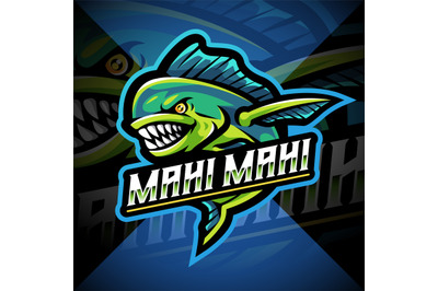 Mahi mahi fish esport mascot logo design