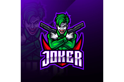 Joker esport mascot logo design