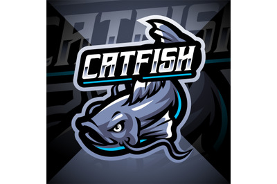 Catfish esport mascot logo design