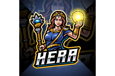 Hera esport mascot logo design