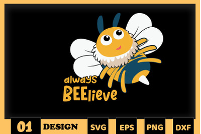 Animal Puns Always Bee-lieve Believe Bee