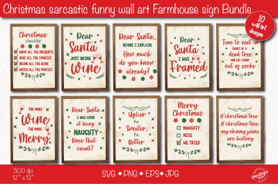 Funny and Sarcastic Christmas bundle SVG| Snarky Christmas| Farmhouse