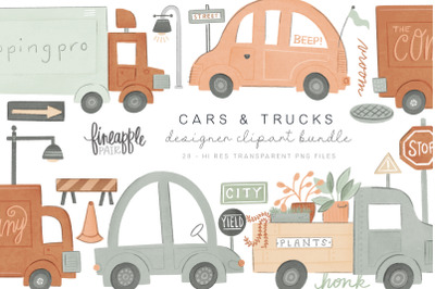 Cars and trucks Clipart DH