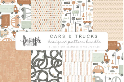 Cars &amp; Trucks Digital Paper