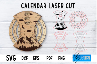 Calendar Laser Cut SVG | Home SVG Design | CNC files