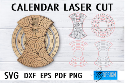 Calendar Laser Cut SVG | Home SVG Design | CNC files