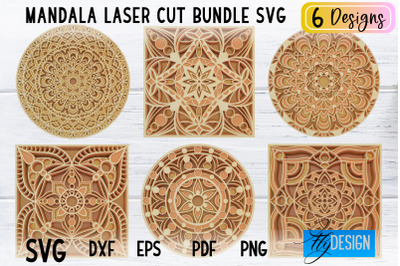 Mandala Laser Cut SVG | Mandala SVG Design | CNC files