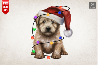 Cute Puppy In Santa Hat Christmas