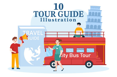 10 Travel Guide and Tour Illustration