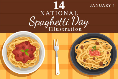 14 National Spaghetti Day Illustration