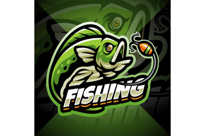 Fishing esport mascot logo design