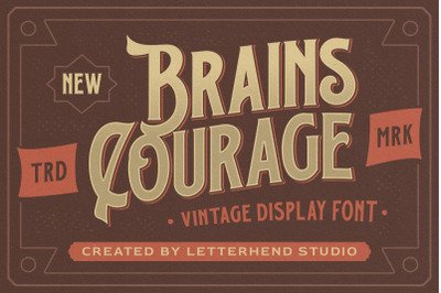 Brains Courage - Vintage Display Font