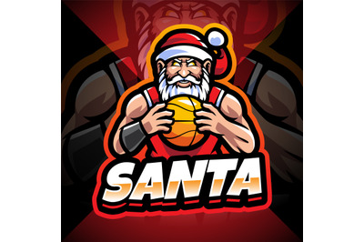 Santa sport mascot logo design