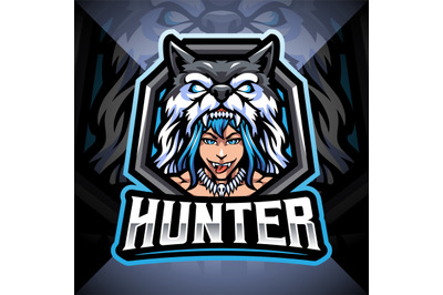 Hunter head esport mascot logo