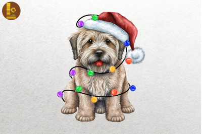 Cute Dog Watercolor Happy Christmas