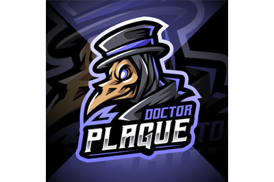 Plague doctor head esport mascot logo