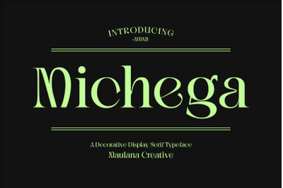 Michega Decorative Serif Typeface
