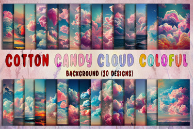 Cotton Candy Cloud Background Bundle