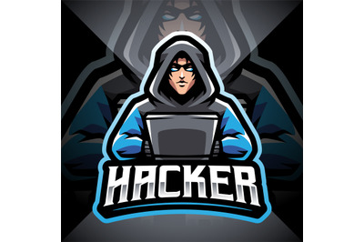 Hacker esport mascot logo design