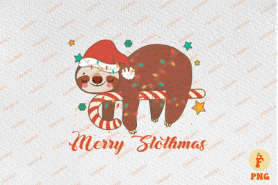 Merry Slothmas Funny Sloth Christmas