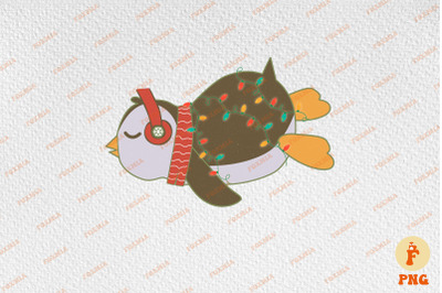 Lazy Penguin Vintage Happy Christmas