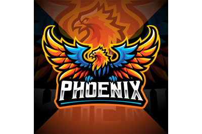 Phoenix esport mascot logo design