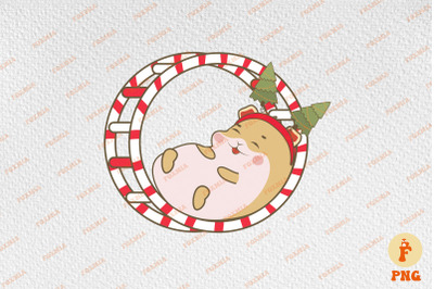 Lazy Hamster Vintage Retro Christmas