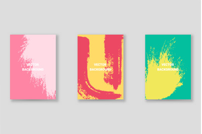 Bright abstract grunge splatter brochure or cover vector