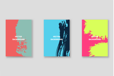 Bright abstract grunge splatter brochure or cover vector