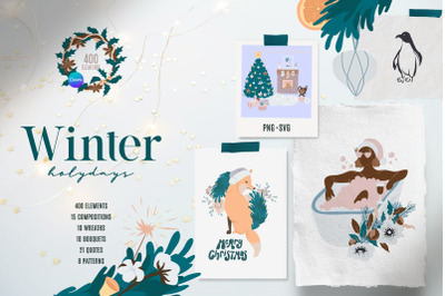 Christmas winter holidays collection