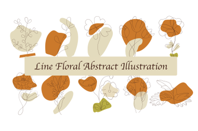 Line Floral Abstract Illustration
