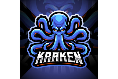 Kraken octopus esport mascot logo design