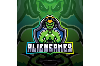 Alien games esport mascot logo