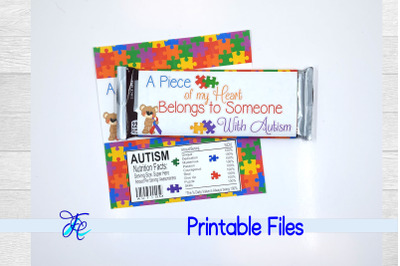 Autism Candy Bar Wrapper