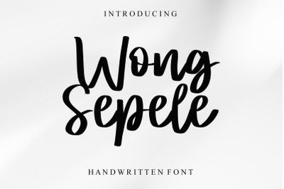Wong Sepele - Handwritten Font