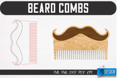 Beard Combs SVG | Beard Laser Cut SVG | CNC files