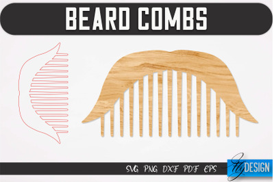 Beard Combs SVG | Beard Laser Cut SVG | CNC files