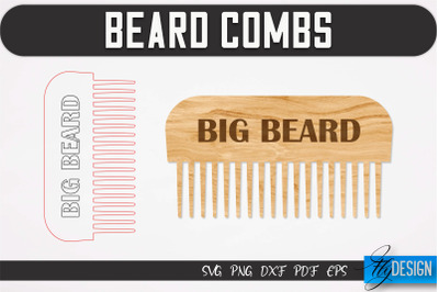 Beard Combs SVG | Beard Laser Cut SVG | CNC files