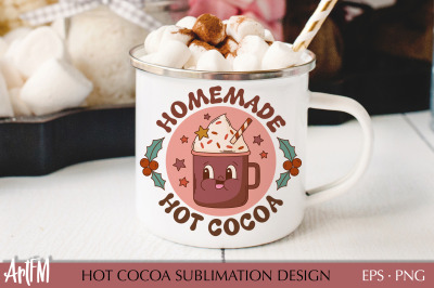 Hot Cocoa Sublimation Print | Hot Chocolate Mug PNG