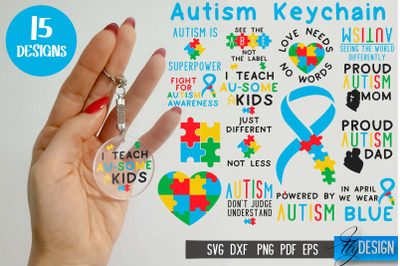 Autism SVG Keychain Bundle | Autism Quotes SVG | Autism Awareness