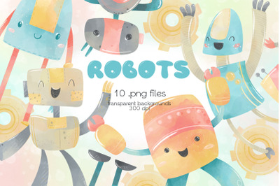 Robots Clipart - PNG Files