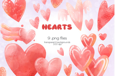 Hearts Clipart - PNG Files